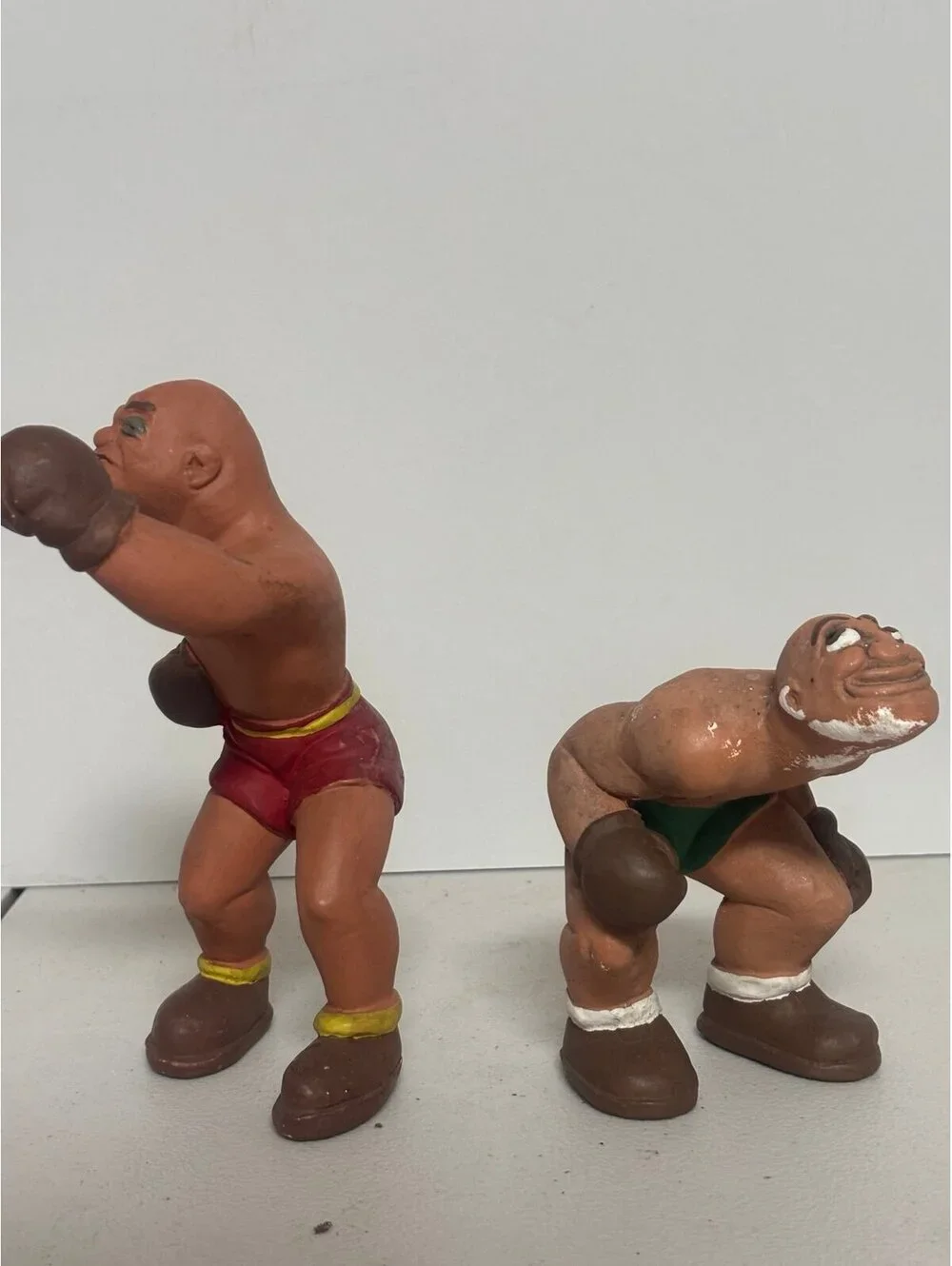 1940's L.L. Rittgers Authentic Vtg Trio Boxing Figurines Two Boxers & Referee